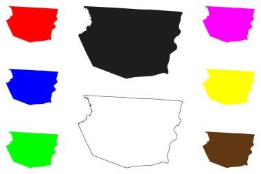 Tanah Merah şehri (Malezya) harita vektör çizimi, çizim Tanah Merah haritası