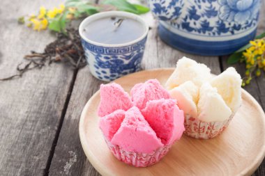 Tayland pirinç unu Muffin veya Tay sünger kek Tayland tatlısı olduğunu.