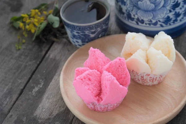 Tayland pirinç unu Muffin veya Tay sünger kek Tayland tatlısı olduğunu.