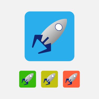 Roket Başlatma Simgesi ve Yaratıcı Tasarım için İş Büyütme Sembolleri