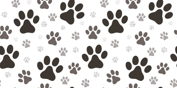 Dog paw print seamless pattern — Stock Vector