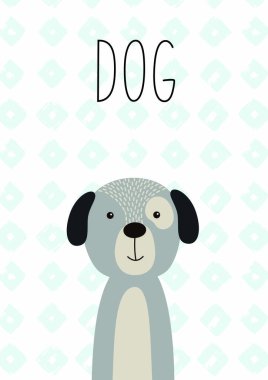 Şirin köpek. Posterler, kartları, afiş, t-shirt için