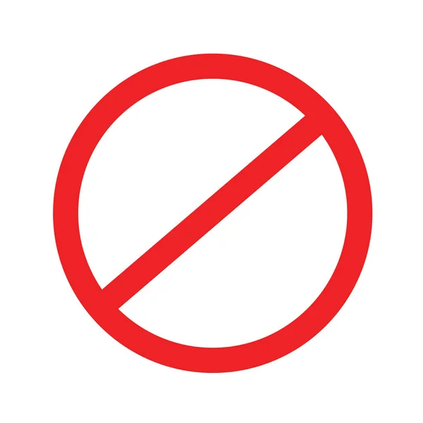 Fehlanzeige. Stop-Symbol. Vektor-Blanko-Verbot — Stockvektor