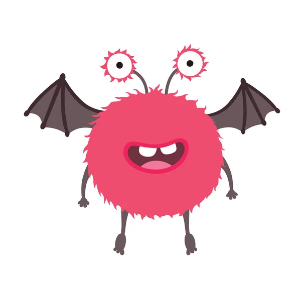 Cute monster vector illustration on white isolated background — Free Stock Photo