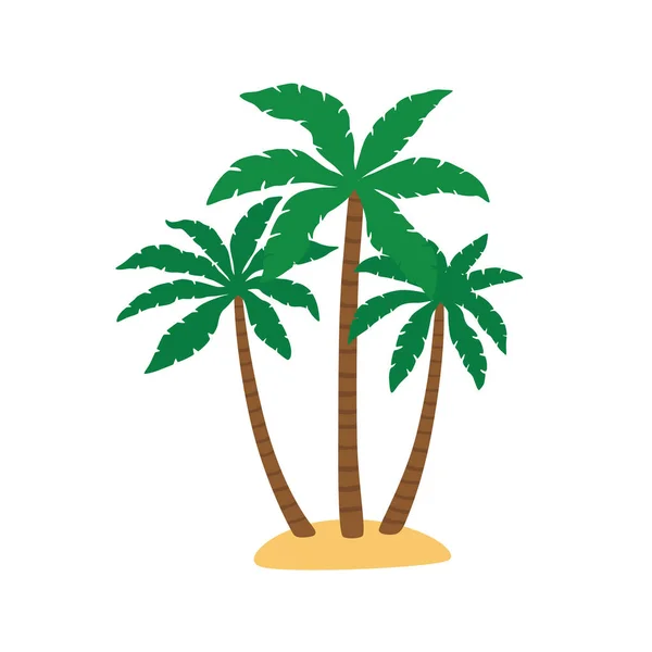 Palm trees isolated on white. Vector illustration — Stock Vector