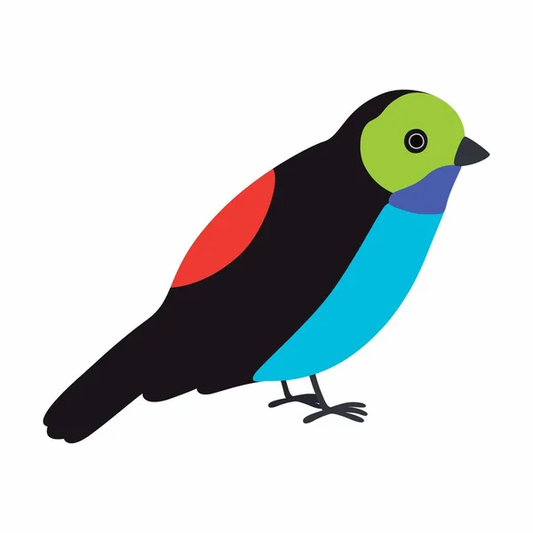 パラダイス・タンガーの鳥のイラスト。ベクトル図. — ストックベクタ