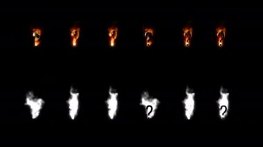 Alfa kanalı ile yazı yazma. Yangın dört fark türü. Harf ve rakam. Soru