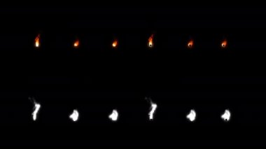 Alfa kanalı ile yazı yazma. Yangın dört fark türü. Harf ve rakam. Nokta