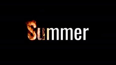 Metin yazma aşk. Animasyonlu yangın ve duman. Dahil alfa kanalı