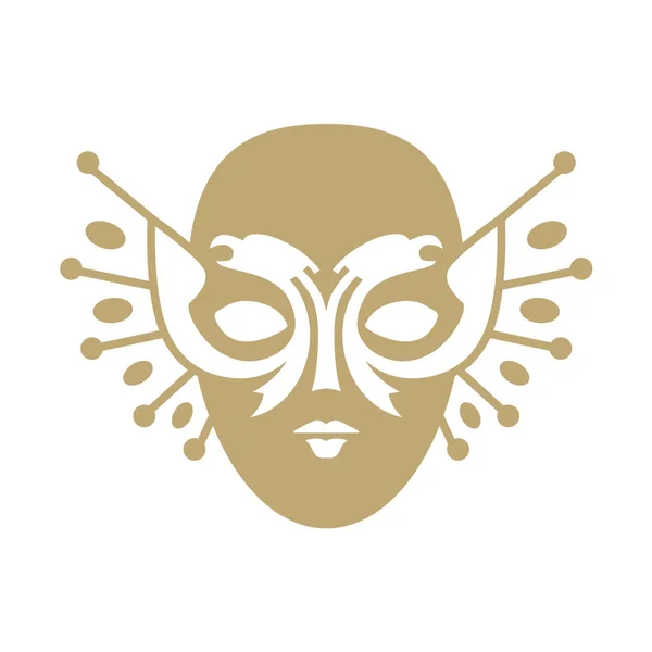 Piktogram Ruské národní divadelní ceny a Festival Zlaté masky. — Stockový vektor