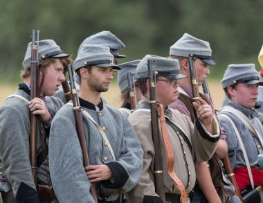  Amerikan İç Savaşı canlandırma Fullbright Park, sendika Gap, Washington üzerinde 17 Haziran 2018.