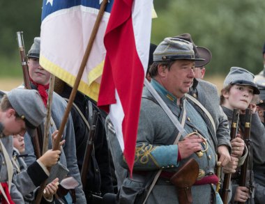  Amerikan İç Savaşı canlandırma Fullbright Park, sendika Gap, Washington üzerinde 17 Haziran 2018.