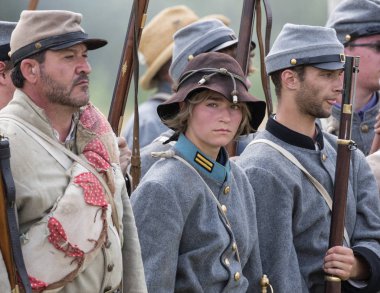  Amerikan İç Savaşı canlandırma Fullbright Park, sendika Gap, Washington üzerinde 17 Haziran 2018.