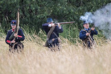  Amerikan İç Savaşı canlandırma Fullbright Park, sendika Gap, Washington üzerinde 17 Haziran 2018.
