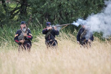  Amerikan İç Savaşı canlandırma Fullbright Park, sendika Gap, Washington üzerinde 17 Haziran 2018.