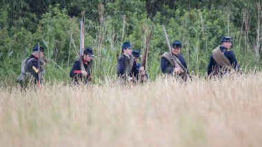  Amerikan İç Savaşı canlandırma Fullbright Park, sendika Gap, Washington üzerinde 17 Haziran 2018.