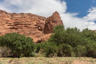 Yerde de Kanyon de Shelly, Chinle, Arizona içinde içinde gelen sahne. 
