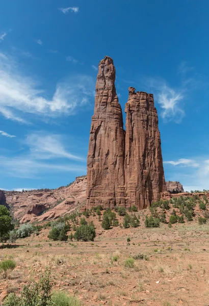 Pavouk Rock Canyon Chelly Národní Památka Městě Chinle Arizona — Stock fotografie