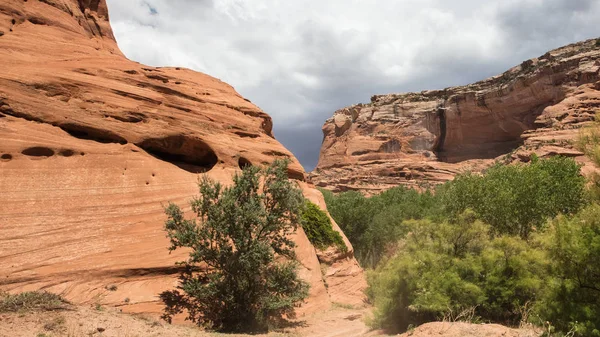 Landskap Visningar Sandsten Vaggar Inuti Canyon Chelly National Monument Chinle — Stockfoto