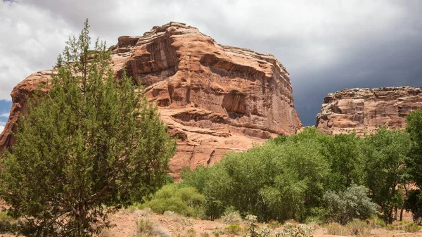 Пейзаж Скал Песчаника Внутри Национального Памятника Каньон Шелли Чинле Аризона — стоковое фото