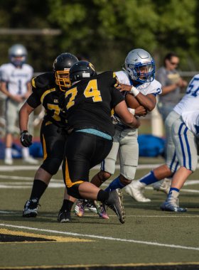 Mcqueen lise vs kurumsal Redding, California ile futbol eylem. 24 Ağustos 2018