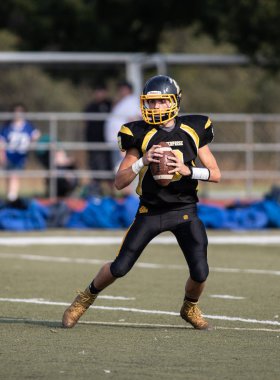 Mcqueen lise vs kurumsal Redding, California ile futbol eylem. 24 Ağustos 2018