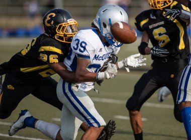 Mcqueen lise vs kurumsal Redding, California ile futbol eylem. 24 Ağustos 2018