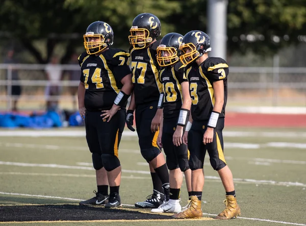 Football Action Mcqueen High School Enterprise Redding California August 2018 — Stock Photo, Image