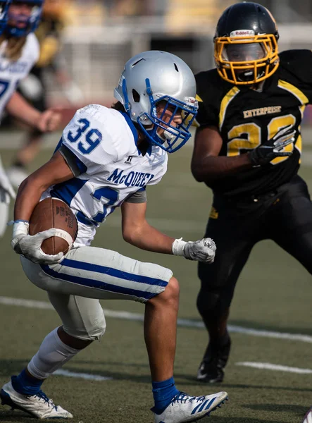 Azione Football Con Mcqueen High School Contro Enterprise Redding California — Foto Stock