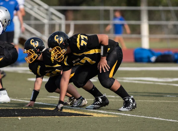 Football Action Mcqueen High School Enterprise Redding California August 2018 Royalty Free Stock Photos