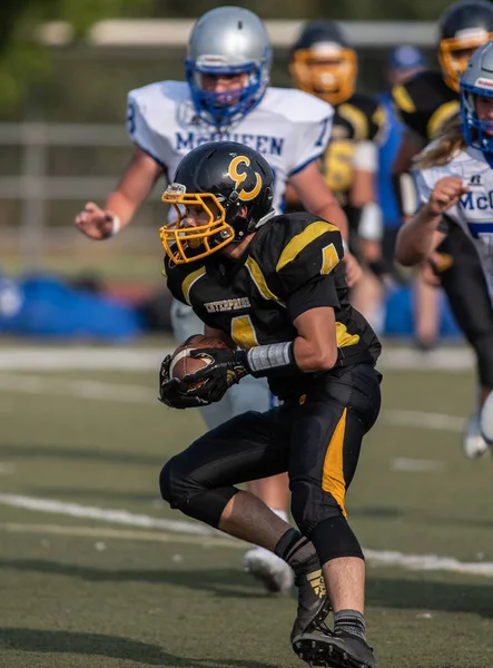 Ação Futebol Com Mcqueen High School Enterprise Redding Califórnia Agosto — Fotografia de Stock