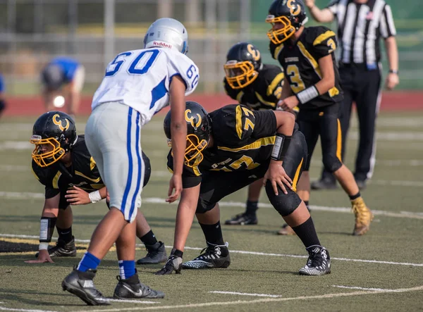 Ação Futebol Com Mcqueen High School Enterprise Redding Califórnia Agosto — Fotografia de Stock