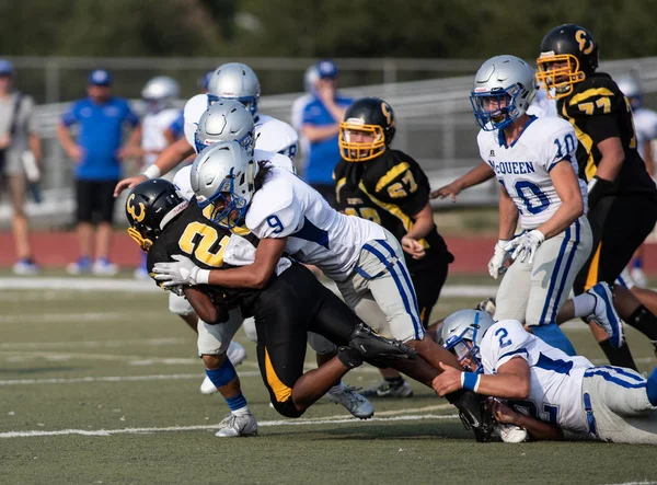 Ação Futebol Com Mcqueen High School Enterprise Redding Califórnia Agosto — Fotografia de Stock