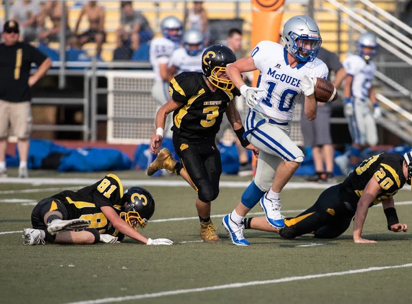 Azione Football Con Mcqueen High School Contro Enterprise Redding California — Foto Stock