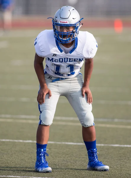 Mcqueen lise vs kurumsal Redding, California ile futbol eylem. 24 Ağustos 2018