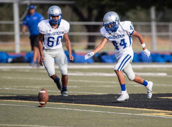 Ação Futebol Com Mcqueen High School Enterprise Redding Califórnia Agosto — Fotografia de Stock