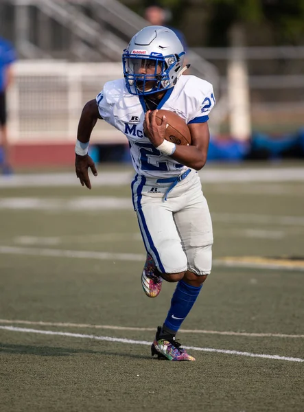 Mcqueen lise vs kurumsal Redding, California ile futbol eylem. 24 Ağustos 2018