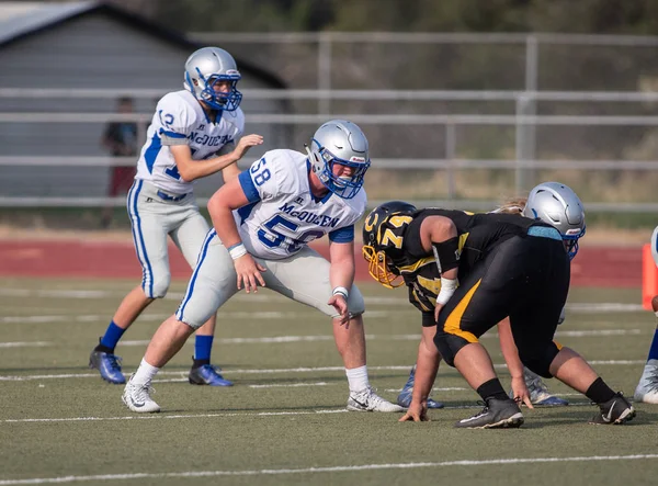 Labdarúgó Fellépés Mcqueen High School Vállalati Redding California 2018 Augusztus — Stock Fotó