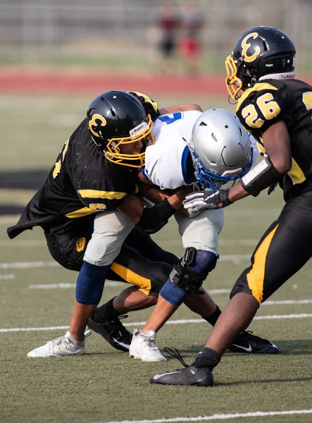 Acțiune Fotbal Mcqueen High School Enterprise Redding California August 2018 — Fotografie, imagine de stoc