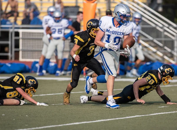 Azione Football Con Mcqueen High School Contro Enterprise Redding California — Foto Stock