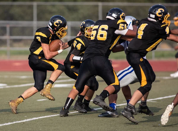 Azione Football Con Mcqueen High School Contro Enterprise Redding California — Foto Stock