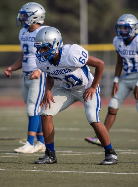 Labdarúgó Fellépés Mcqueen High School Vállalati Redding California 2018 Augusztus — Stock Fotó