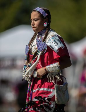 Stillwater Pow Wow Anderson, California, yerli Amerikan tarzı dans katılımcılar.