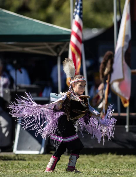 Participants Dansant Façon Amérindienne Stillwater Pow Wow Anderson Californie — Photo