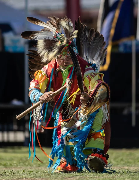 Participantes Bailando Estilo Nativo Americano Stillwater Pow Wow Anderson California — Foto de Stock