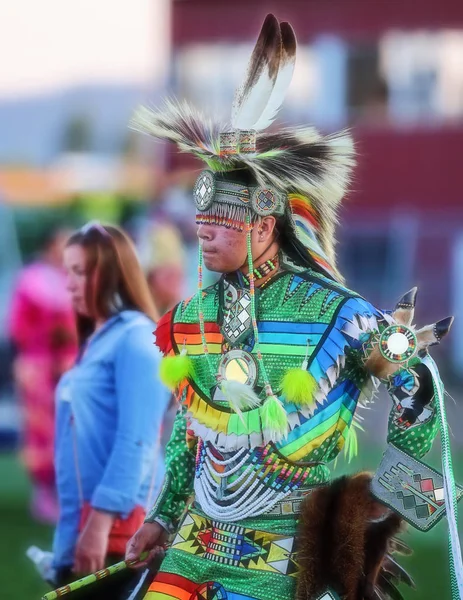 Amerika Korálky Tanec Tanec Víla Peří Idaho Indián Julymash Domorodé — Stock fotografie