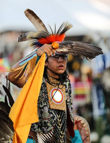 Amerika Pärlor Dans Dans Fairgrounds Fjädrar Idaho Indian Julymash Indianer — Stockfoto