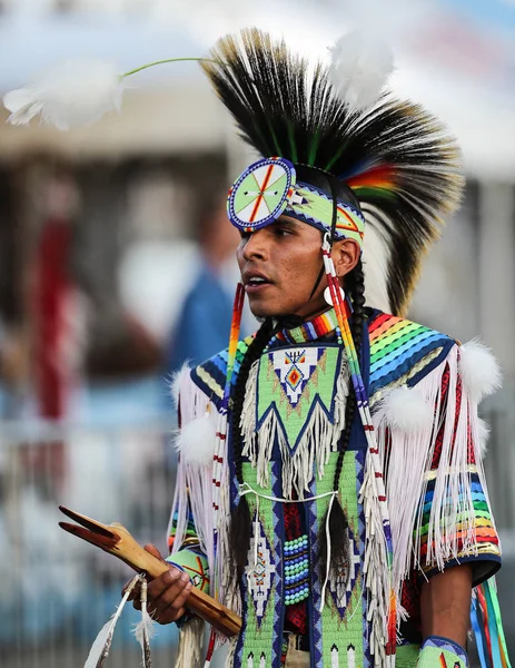 Amerika Pärlor Dans Dans Fairgrounds Fjädrar Idaho Indian Julymash Indianer Stockfoto