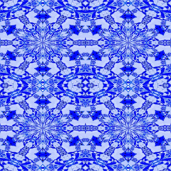 Abstrakt Geometrisk Sömlös Bakgrund Regelbundna Ornament Mörkblått Pastell Blå Delikat — Stockfoto