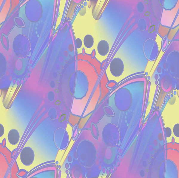 Abstrakt Geometrisk Bakgrunn Mangefarget Intrikate Sømløse Sirkler Lilla Fiolette Rosa – stockfoto